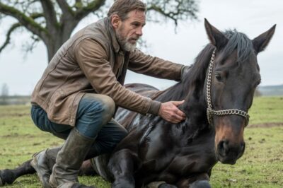 Un pobre ranchero encontró un caballo enorme encadenado a un árbol con una nota: Lo que pasó después fue increíble.