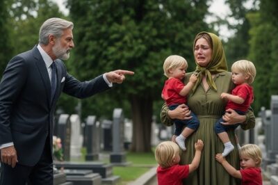 «¿Qué HACES en la tumba de MI HIJO?» — preguntó el millonario a la madre soltera desconsolada…