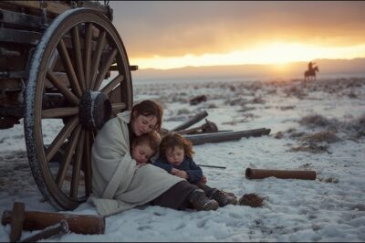 La pobre viuda durmió junto a su carreta rota — el vaquero millonario le construyó un nuevo hogar.