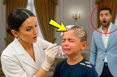 El hijo del multimillonario sufría dolores,hasta que la niñera le quitó algo misterioso de su cabeza