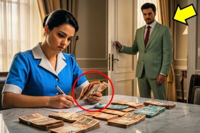 Ella pensó que limpiaba sin testigos. El millonario estaba escondido, y lo que vio cambió todo.