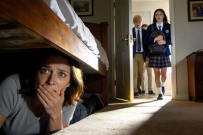 “Mi vecina insistía en que veía a mi hija en casa durante el horario escolar… así que fingí irme al trabajo y me escondí debajo de la cama. Minutos después, escuché varios pasos moviéndose por el pasillo.”