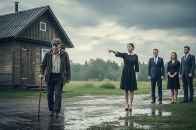 Hijos echaron a sus padres bajo la lluvia… pero el anciano ocultaba una HERENCIA MILLONARIA 😱