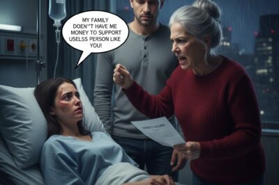 “Tras mi accidente, mi suegra corrió al hospital para exigirme el divorcio gritando: ‘Mi familia no tiene dinero de sobra para mantener a una inútil como tú’.”