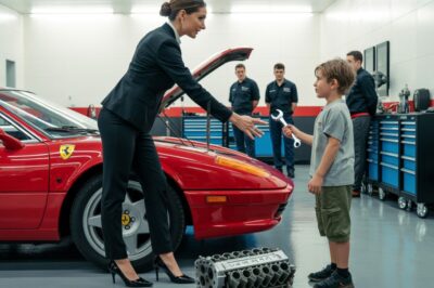 Una millonaria llevó su Ferrari legendario al mejor taller de España… y la solución llegó de un niño sin escolarizar