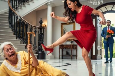 MADRE DEL MILLONARIO grita “¡No me pegues más!” — El HIJO entra y su furia hiela a su PROMETIDA…
