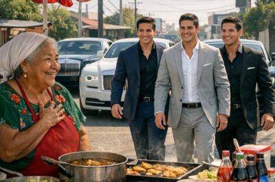 Mexicana alimentó a TRILLIZOS sin hogar; años después, 3 Rolls-Royce frenaron en su puesto de comida…