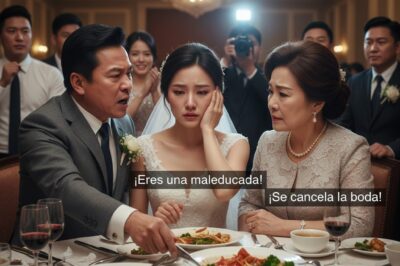 “En plena fiesta, mi suegro me dio một bofetada y gritó: ‘¡Eres una maleducada!’. Mi madre golpeó la mesa: ‘¡Se cancela la boda!’.”
