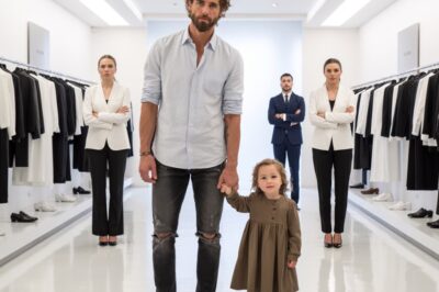 Un padre soltero entró con su hija en una tienda de lujo — los empleados se rieron, pero minutos después apareció el dueño y reveló una verdad que dejó a todos en shock.