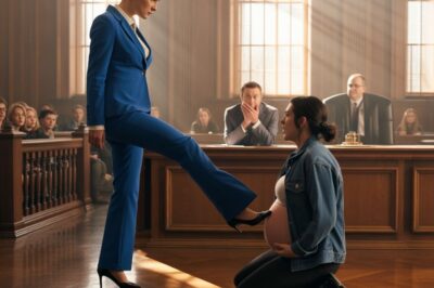 La amante pateó a la esposa embarazada en plena sala del juicio — el millonario no sabía que el juez era su padre…
