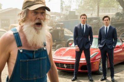 Mecánico pobre alimentó a gemelos sin hogar, 15 años después 2 ferraris frenaron en su taller…