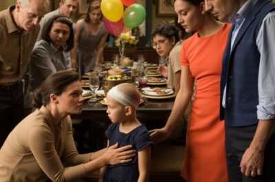 “En la fiesta familiar, encontré a mi nieta completamente rapada y mi nuera se burló — pero al día siguiente, mi hijo escuchó la verdad y todo se derrumbó”
