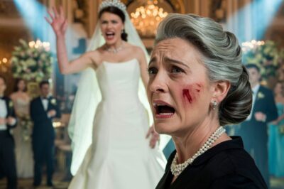 En la boda de mi hijo, mi nuera me exigió las llaves de mi apartamento delante de 130 invitados. Cuando me negué, me dio una bofetada muy fuerte. Salí y llamé por teléfono. Media hora después, un hombre apareció en la puerta del salón, y al ver quién era, se pusieron a llorar…