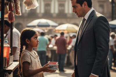 La niña descalza que frenó al empresario… y le dijo la verdad que nadie quería