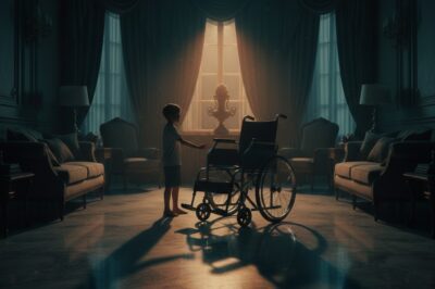 “El milagro tras la partida de mi esposo: Mi hijo adoptivo, supuestamente paralítico, se puso de pie para rescatarme.”