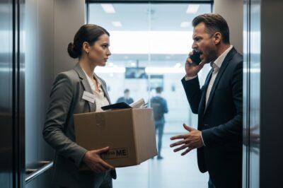 “Tras ser despedida, me topé con un cliente importante en el elevador. Al verme, llamó furioso al gerente.”