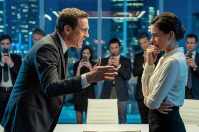 A mi esposo le hizo gracia darme una bofetada delante de sus compañeros después de hacer una broma inofensiva. La sala quedó en silencio. Se inclinó y susurró: «Conoce tu lugar». Sonreí lentamente, me limpié la sangre del labio y dije: «Acabas de abofetear a la mujer equivocada». Lo que no sabía era que todos los teléfonos de la sala acababan de grabar el momento en que su carrera se desvanecía.