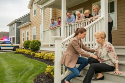 Todavía escucho el crujido de mi cráneo al golpear contra el suelo cuando mi yerno gruñó: «Quédate en el suelo». Mi hija me agarró del cabello y me arrastró hacia afuera mientras los vecinos miraban en silencio. «Lárgate. Son tres millones. Tú no eres nada», me susurró con desprecio. Pensé que ese era el final. No sabía que alguien estaba marcando el 911. Y cuando sonaron las sirenas, todo lo que ellos habían construido empezó a venirse abajo.