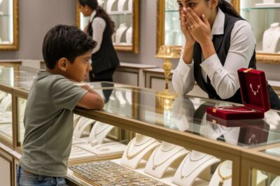 Un niño harapiento entró silenciosamente en la lujosa joyería y derramó miles de monedas frías sobre el vidrio reluciente