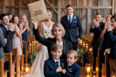 Con nueve meses de embarazo, le supliqué que me dejara volver a entrar. Ni siquiera miró mi barriga enorme; solo miró la puerta. “Eres una carga”, dijo, y me empujó hacia la ventisca que aullaba. La nieve se tragó mis gritos. Sobreviví… de alguna manera. Un año después, él estaba de pie en el altar, sonriendo como si yo nunca hubiera existido. Yo entré en la iglesia con gemelos en brazos. “Felicidades”, susurré. “Ahora… vamos a contarle a todos lo que me hiciste.” Y alcé las pruebas que lo destruirían.