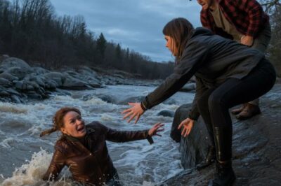 Escuché a mi nuera inclinarse hacia mí y murmurar: «Hola, río». Entonces sus manos me empujaron: aire helado, un chapuzón violento y el mundo me tragó por completo. A través del borroso torbellino, vi a mi hijo en la orilla, sonriendo como si ya hubiera cobrado mi funeral. «Ya está», dijo, sin siquiera susurrar. Creyeron que mis 80 millones de dólares morirían conmigo. Pero esa noche… me sequé, me cambié de ropa y me senté en mi sillón favorito —con las luces apagadas— esperando a que la puerta se abriera.