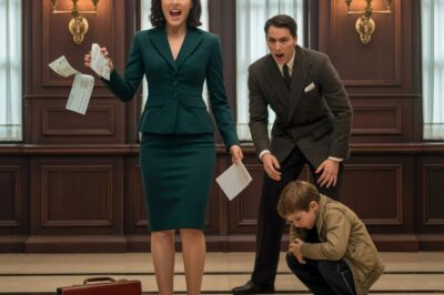 La gerente del banco rompe el cheque de un niño… y segundos después, se le heló la sangre cuando se dio cuenta de quién estaba detrás de él…