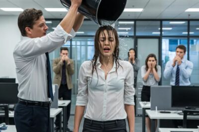 En medio de la oficina, él se rió y volcó una bolsa de basura sobre mi cabeza como si fuera una broma. —Aquí es donde perteneces— se burló con desprecio. La sala estalló: sillas chirriando, teléfonos vibrando, todo el mundo mirándome mientras me convertía en el chiste del día. Yo no grité. No salí corriendo. Me saqué los restos del pelo, uno por uno, y le sostuve la mirada. —Gracias— dije en voz baja—. No voy a olvidar esto. Su sonrisa se crispó apenas. Nadie se dio cuenta… pero por dentro, algo ya había empezado a moverse.