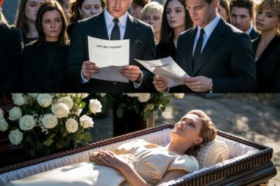 En el funeral de Margot, Garrett no apretó un pañuelo: miró su teléfono. Luego hizo lo impensable: sentó a su amante en la primera fila, con un vestido rojo chillón. Caroline susurró: «Ni siquiera estás fingiendo que lo sientes… ¿por qué?». Garrett solo sonrió con suficiencia: «Porque ya está hecho». Pero Margot no había terminado. Cuando se lee el testamento, un solo dólar cae sobre la mesa, seguido de pruebas que nadie podrá borrar de su mente. ¿Y el verdadero “accidente”? Está a punto de hablar.