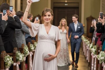 Estaba embarazada de ocho meses cuando empujé las puertas de la capilla; sus votos todavía resonaban bajo el resplandor de las vidrieras. Todas las cabezas se giraron. Ethan palideció. —Olivia… ¿qué estás haciendo? —susurró. Levanté el montón de documentos, con las manos firmes. —Estoy aquí para decir la verdad que enterraste. Leí en voz alta: fechas, firmas y la cláusula que demostraba que nuestra “ruptura” era una mentira. Su nueva esposa, Madeline, dio un traspié hacia atrás. —Eso… es imposible —balbuceó ahogada, y luego se desplomó en el suelo. Ethan intentó agarrarme. Yo me aparté. —Siéntate —dije en voz baja—. Aún no he terminado.