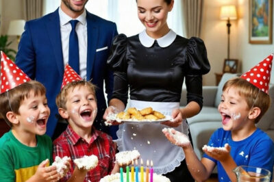 El millonario estaba triste porque nadie recordó su cumpleaños, hasta que alguien llamó a la puerta con un regalo inesperado. No eran sus socios ni su familia, sino la señora de la limpieza — y lo que traía cambiaría su vida para siempre./th