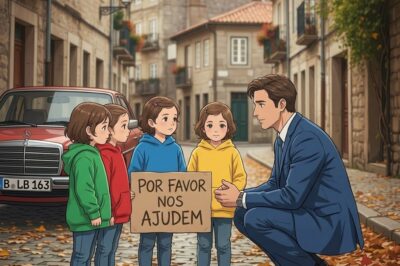 La expulsó de su vida cuando estaba embarazada, convencido de que lo había traicionado. Diez años después, detenido ante un semáforo en rojo, se encontró con cuatro miradas idénticas a la suya que lo obligaron a enfrentar la verdad y caer de rodillas.