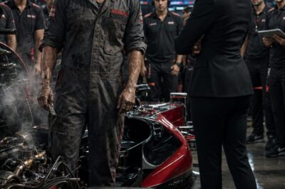 EL MECÁNICO QUE LA CEO DESPIDIÓ FRENTE A TODOS… Y EL MOTOR QUE SOLO ÉL PODÍA RESUCITAR ANTES DE LA CARRERA MÁS IMPORTANTE
